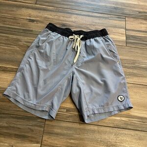 Gray Athletic Shorts with Black Waistband